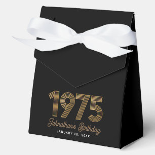 Schwarze Imitate Gold 1975 50. Geburtstag Geschenkschachtel