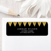 Schwarze Imitate Gold Triangle Muster Moderne Adre (Insitu)