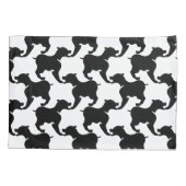 Schwarze Imitate Hahnentrittmuster Dog Muster Kiss Kissenbezug (Rückseite)