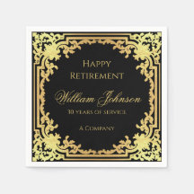 Schwarze Imitate im Ruhestand Gold Vintage Elegant