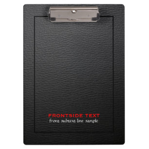 Schwarze Imitate Leder Vintage Textur Klemmbrett