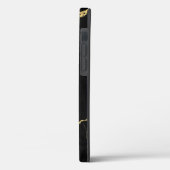 Schwarze Imitate Marmor goldene Adern Case-Mate iPhone Hülle (Rückseite / Links)