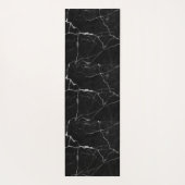Schwarze Imitate Marmor silberne Venen Yogamatte (Rückseite)
