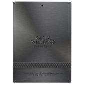 Schwarze Imitate metallisch gebürsteter Stahl Klemmbrett (Rückseite)