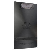 Schwarze Imitate metallisch gebürsteter Stahl Klemmbrett (Rechts)