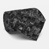 Schwarze Imitate Party Wear and Glitzer Pattern Krawatte (Gerollt)