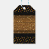 Schwarze Imitate Pinsel Gold Glitzer Glamour Gesch Geschenkanhänger (Rückseite)