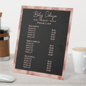 Schwarze Imitate Rose Gold Foil Salon Preise für S Sockelschild (In Situ)