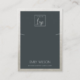 SCHWARZE IMITATE SILBERGRENZLOGO-ANZEIGE VISITENKARTE