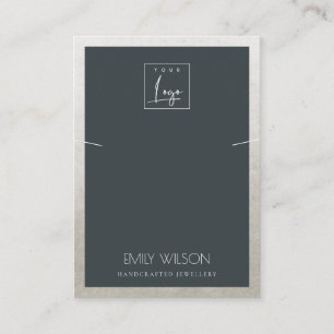 SCHWARZE IMITATE SILBERGRENZLOGO-ANZEIGE VISITENKARTE