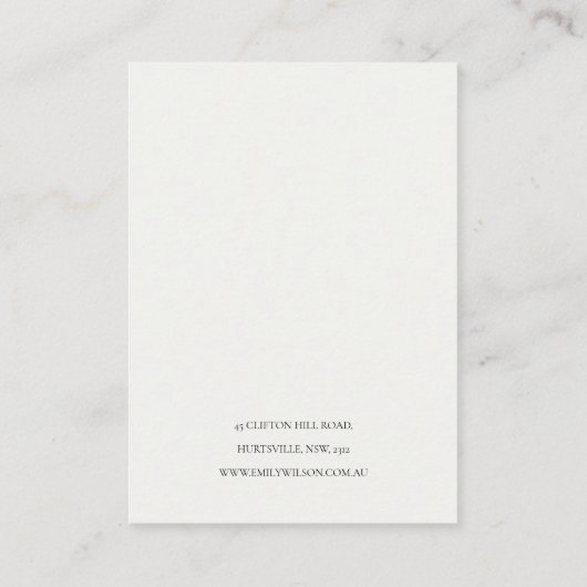 SCHWARZE IMITATE SILBERGRENZLOGO-ANZEIGE VISITENKARTE (Rückseite)