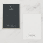 SCHWARZE IMITATE SILBERGRENZLOGO-OHRENANZEIGE VISITENKARTE (Vorne/Hinten)