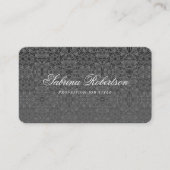 Schwarze Imitate Silver Zierschrift Visitenkarte (Vorderseite)