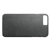 Schwarze Imitate Snakeskin-Muster Case-Mate iPhone Hülle (Rückseite (Horizontal))