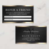 Schwarze Imitate Textur elegante Bewerbung Visitenkarte (Vorne/Hinten)