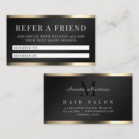 Schwarze Imitate Textur elegante Bewerbung Visitenkarte (Vorne/Hinten)