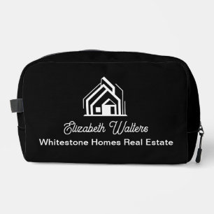 Schwarze Immobilienfirma Personalisierter Makler Waschbeutel