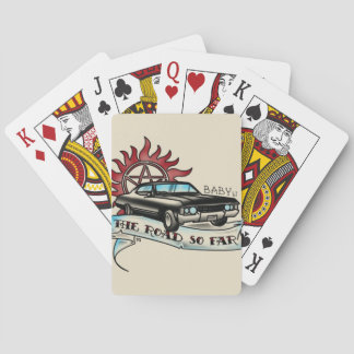 Schwarze Impala-Poker-Karten von 67 Spielkarten