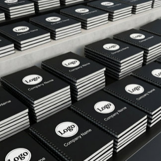 Schwarze individuelle Logobrandings für Geschäftsf Notizblock