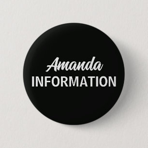 Schwarze Informationsfreiwillige Button