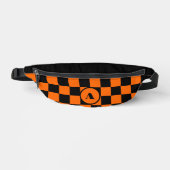 Schwarze Initial | Schwarz und Sunset Orange überp Bauchtasche (Vorderseite)