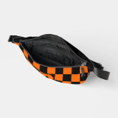 Schwarze Initial | Schwarz und Sunset Orange überp Bauchtasche (Offen)
