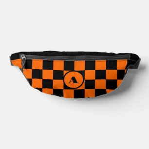 Schwarze Initial Schwarz und Sunset Orange überp Bauchtasche