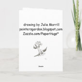 Schwarze Innenseite der Lilienkarte Karte (Rückseite)