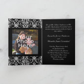 Schwarze Insignien, Monogramm, geklappt, Einladung (Innenseite)