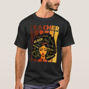 Schwarze intelligente Lehrerin Afro Liebe Afroamer T-Shirt