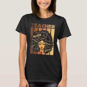 Schwarze intelligente Lehrerin Afro Liebe Melanin  T-Shirt