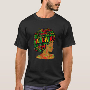 Schwarze intelligente Lehrerin Afro Liebe Melanin  T-Shirt