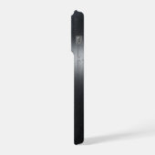 Schwarze iPhone 15 Pro Hülle mit gebürsteter Metal (Linke Seite)