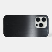 Schwarze iPhone 15 Pro Hülle mit gebürsteter Metal (Rückseite (Horizontal))