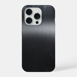 Schwarze iPhone 15 Pro Hülle mit gebürsteter Metal