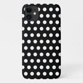 Schwarze iPhone-Case, weiße Polka-Punkte - Farben  Case-Mate iPhone Hülle