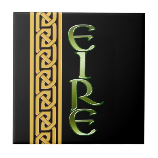 Schwarze Iren Fliese (Vorderseite)