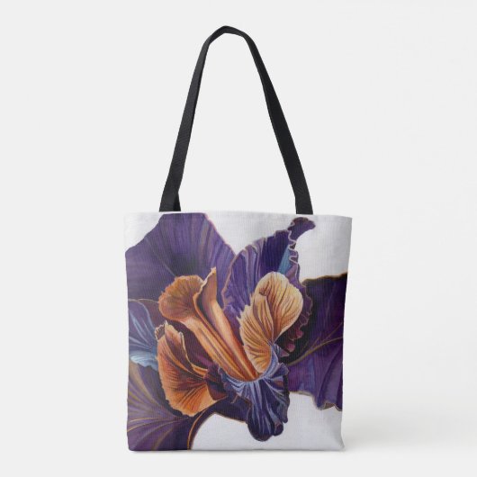 Schwarze Iris Tasche (Rückseite)