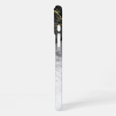 Schwarze Jade Wasserfarbenfarbe Tinte individuell  iPhone Hülle (Linke Seite)