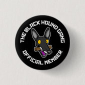 Schwarze Jagdhund-Gruppe Button (Vorderseite)