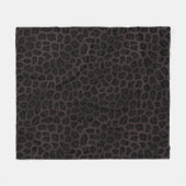 Schwarze Jaguar Flecken Druck Fleecedecke (Vorderseite (Horizontal))