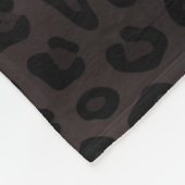 Schwarze Jaguar Flecken Druck Fleecedecke (Ecke)