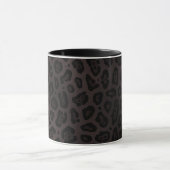 Schwarze Jaguar Flecken Druck Tasse (Zentrum)