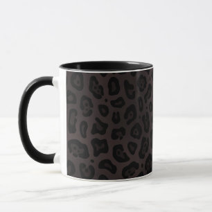 Schwarze Jaguar Flecken Druck Tasse