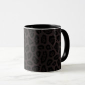 Schwarze Jaguar Flecken Druck Tasse (VorderseiteRechts)
