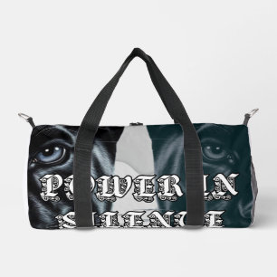 Schwarze Jaguar-Macht in der Stille Duffle Bag