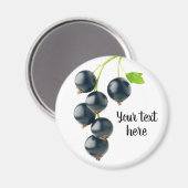 Schwarze Johannisbeere Magnet (Vorderseite/Rückseite)