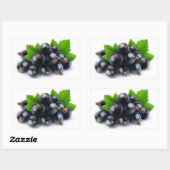 Schwarze Johannisbeere Rechteckiger Aufkleber (Blatt)