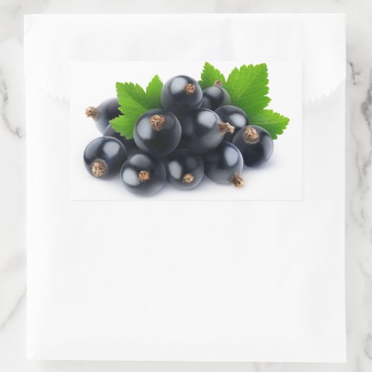 Schwarze Johannisbeere Rechteckiger Aufkleber (Tasche)