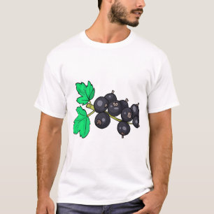 Schwarze Johannisbeeren Obst Vegan Vegetarier T-Shirt